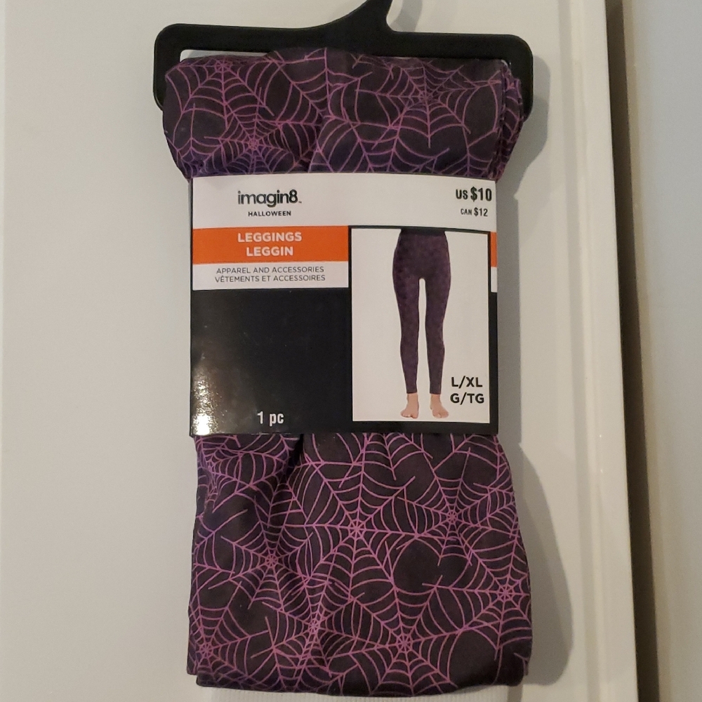 Spirit Purple Spiderweb Pattern Leggings- Free With Purchse